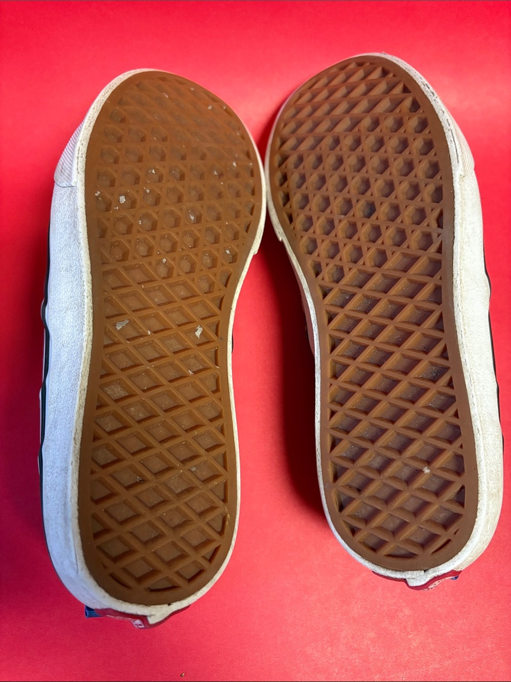 Vans Kids Slip-On Checkerboard Sneakers - Blue and Cream - Picture 2 of 3